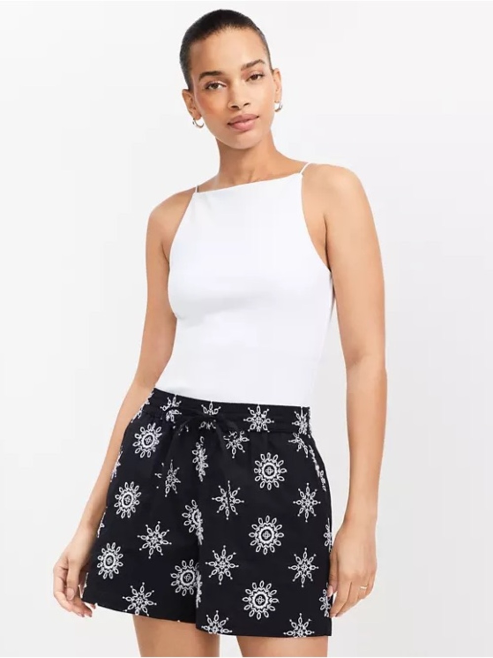 LOFT Breezy Shorts in Eyelet